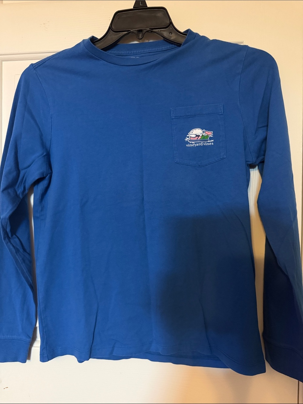 Vineyard Vines Kids Long-Sleeve Pocket Tee - Royal Blue